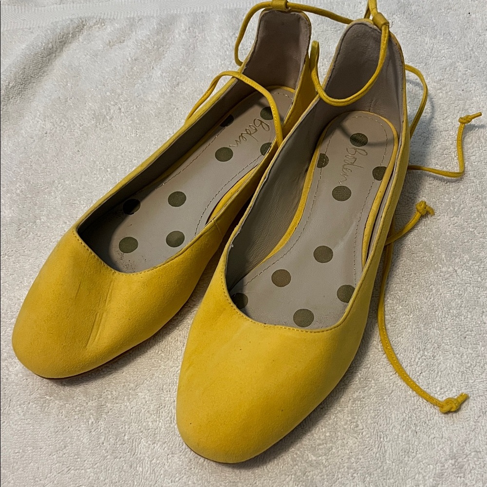 Boden Mustard Yellow Flats